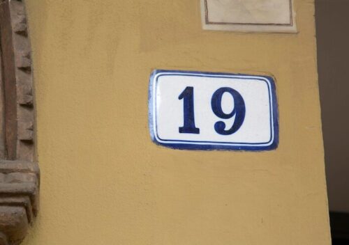 house number plaque